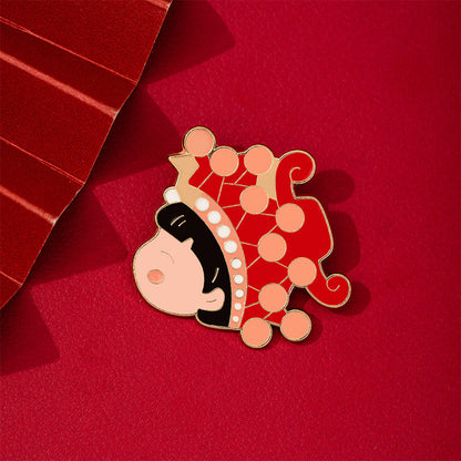 Bride And Groom Festive Wedding Registration Brooch