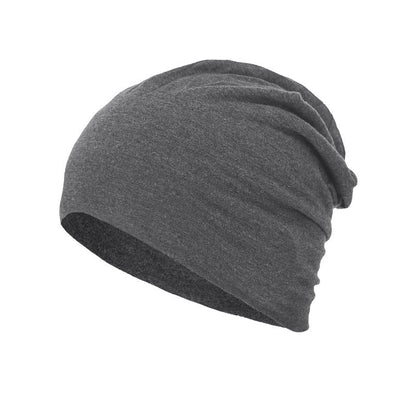 All-season, Versatile Solid-color Slouchy Beanie With A Knitted Wrap-around Design
