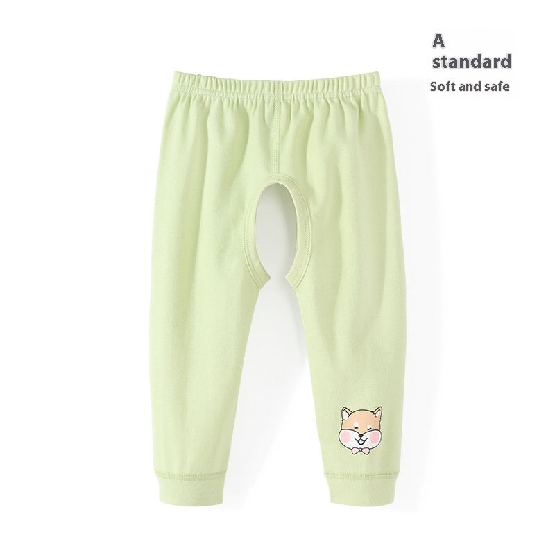 Boy Open-seat Pants Baby Trousers Pure Cotton
