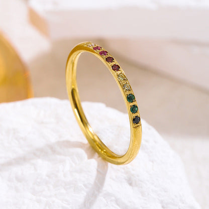 High-color-retention Ring Niche Design Index Finger