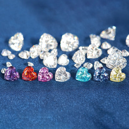 Colorful Moissanite Heart-shaped Stone Lemon