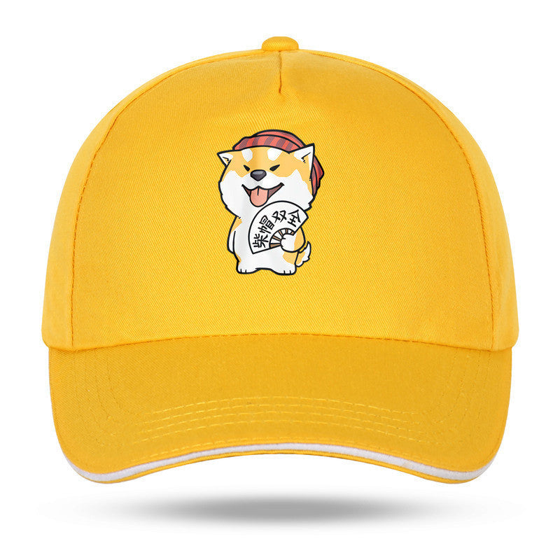 Modified Face Chai Double Full Shiba Inu Baseball Cap