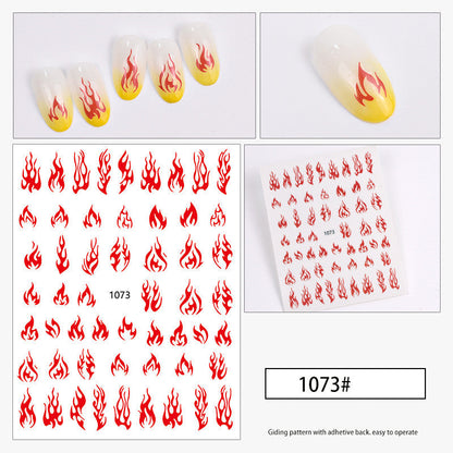 Nail Flame Polish Glue Sticker Decoration Small Pattern