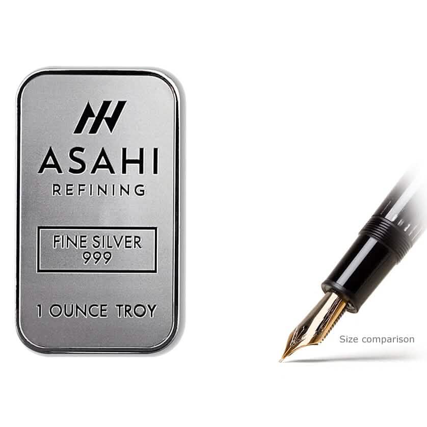 1 oz Silver Bar - Asahi .999 Fine Silver