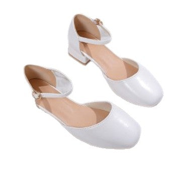 Women's Low Heel Professional Buckle Sping Sandal