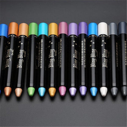 Pearlescent Silkworm Eyeshadow Pen: Waterproof, Long-Lasting, 15 Colors