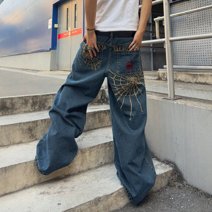 Men's European And American-style Wide-leg Jeans