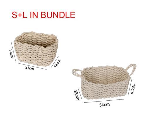 Nordic Hand Woven Cotton Rope Basket
