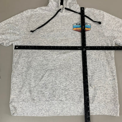 LONEROCK Helen Georgia Tie Hoodie Sz 2XL White/Grey