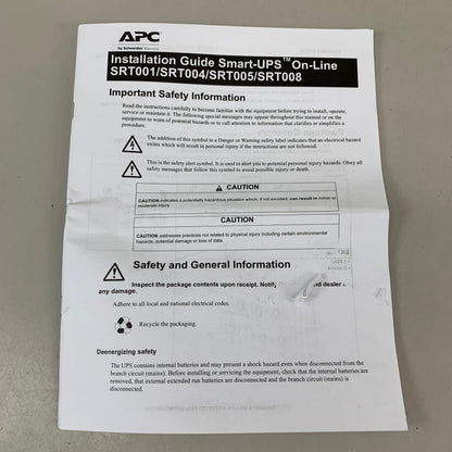 APC Smart-UPS SRT Power Distribution Unit 5.31"x11.73"x3.70" SRT008