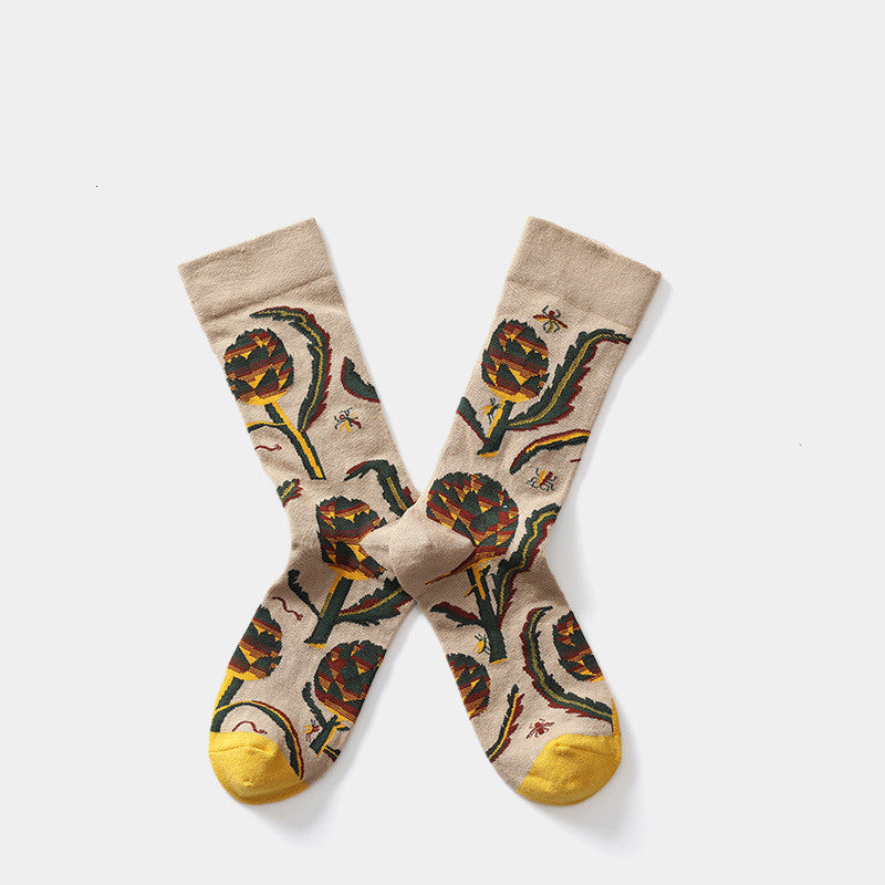 Cartoon graffiti socks