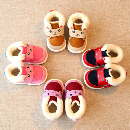 Lala pig children thick cotton shoes