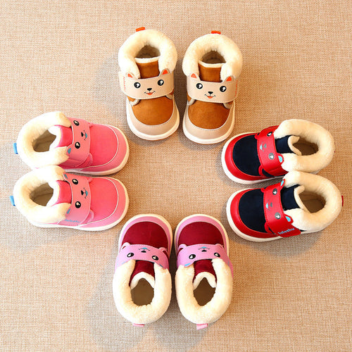 Lala pig children thick cotton shoes