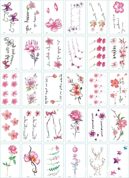 A set of 30 tattoo stickers