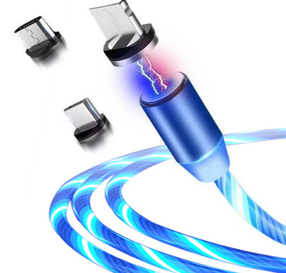 Magnetic Flowing Light Data Cable iPhone Android Type-C