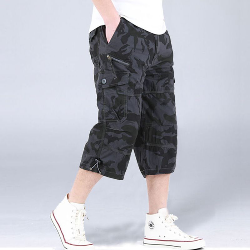 Wholesale Capri Pants Men's Overalls Pants Men's Loose Thin Men's Multi-pocket Outdoor Sports Casual Shorts