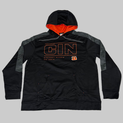 NFL Cincinnati Bengals Hoodie AFC North Sweatshirt Pullover SZ XXL Black 1802967