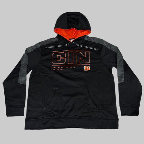 NFL Cincinnati Bengals Hoodie AFC North Sweatshirt Pullover SZ XXL Black 1802967
