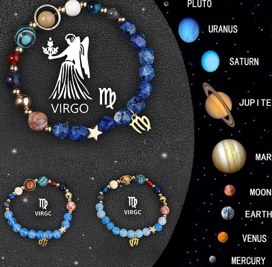 Twelve Zodiac Crystal Bracelets
