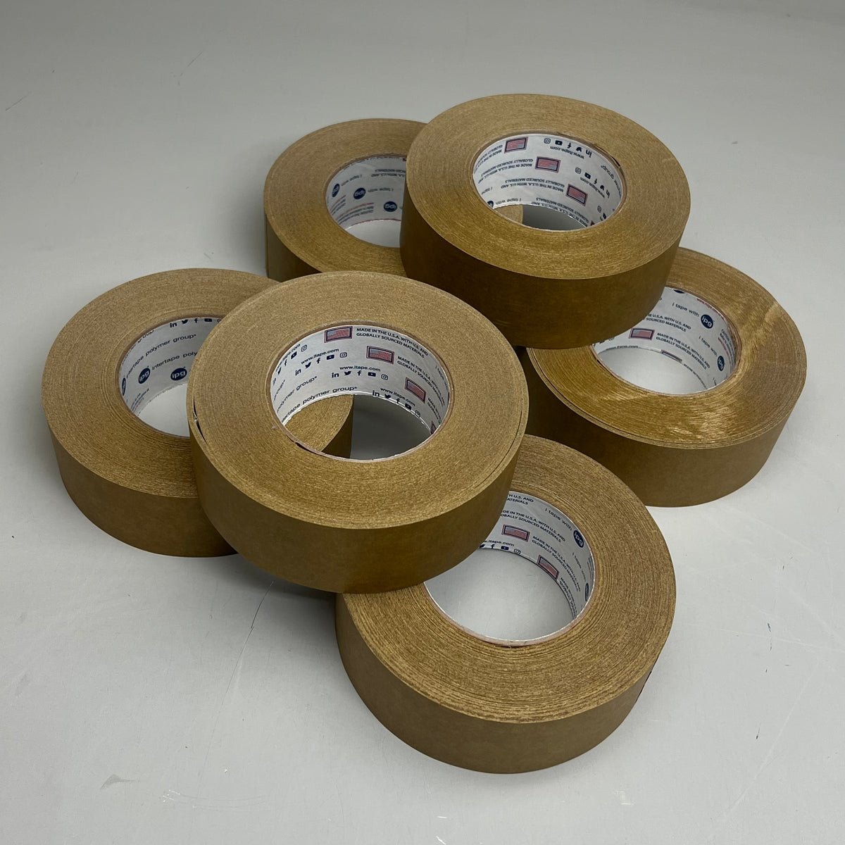 INTERTAPE (6 PACK) Utility Grade Flat Back Packaging Tape  1.89" x 179' Brown 530/81400