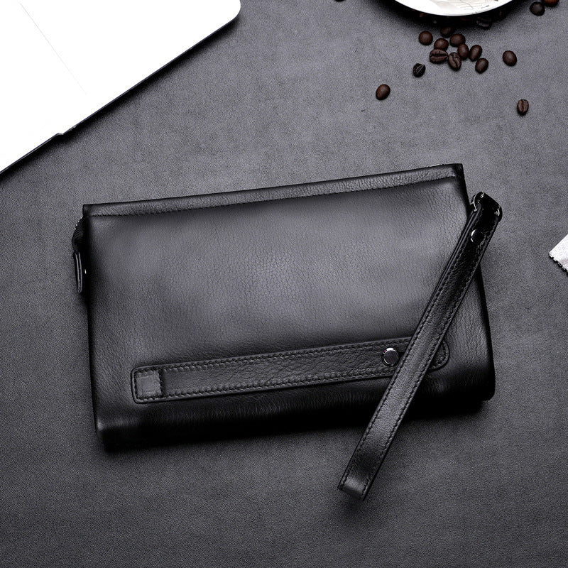 Cowhide Korean-style Casual Large-capacity Clutch Bag