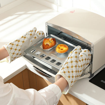 Heat Resistant Oven Mitts Anti-Scalding Gloves