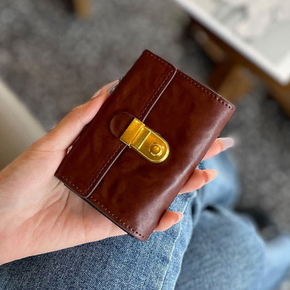 Women's Wallet Card Clamp Plant Short Wallet