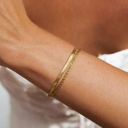 Multi-layer Light-luxury Bracelet Round-bead Chain Anklet
