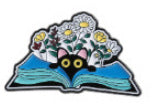 Geometric Cartoon Book Brooch