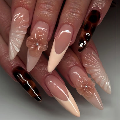 3D Almond-shaped Wearable Nails