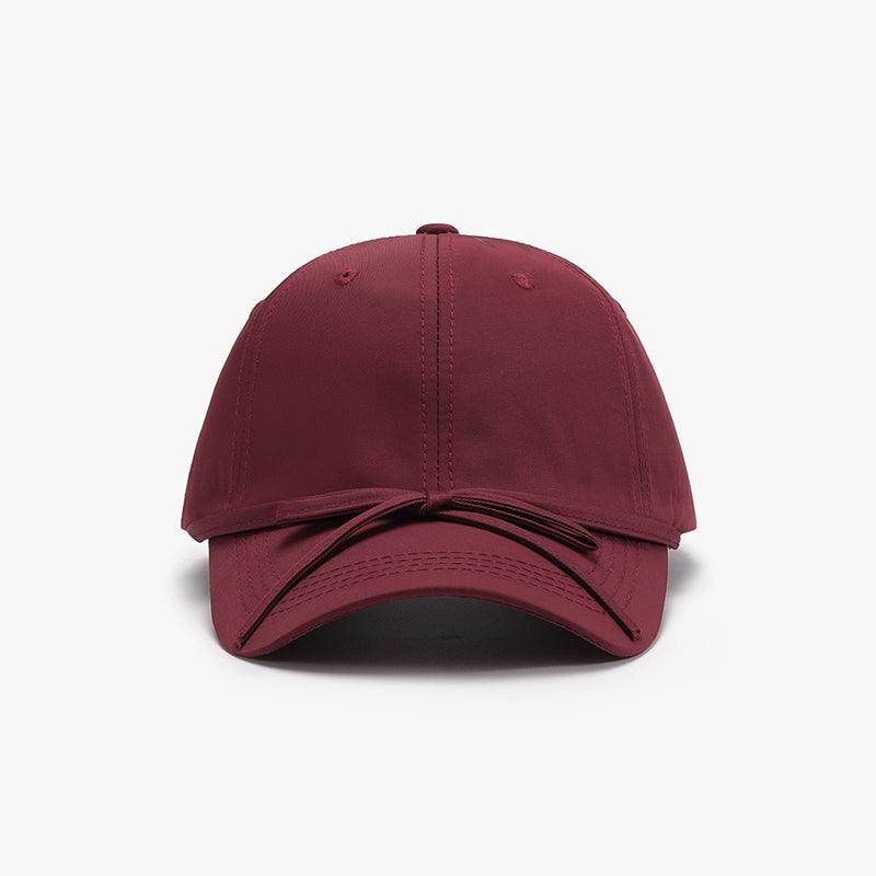 Tied Bow Cotton Baseball Cap for Stylish Summer Wear