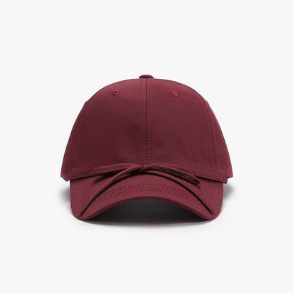 Tied Bow Cotton Baseball Cap for Stylish Summer Wear