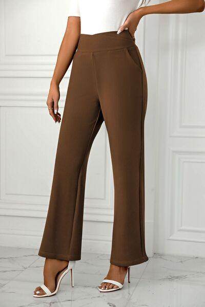 High Waist Straight Leg Pants for Women in Various Sizes