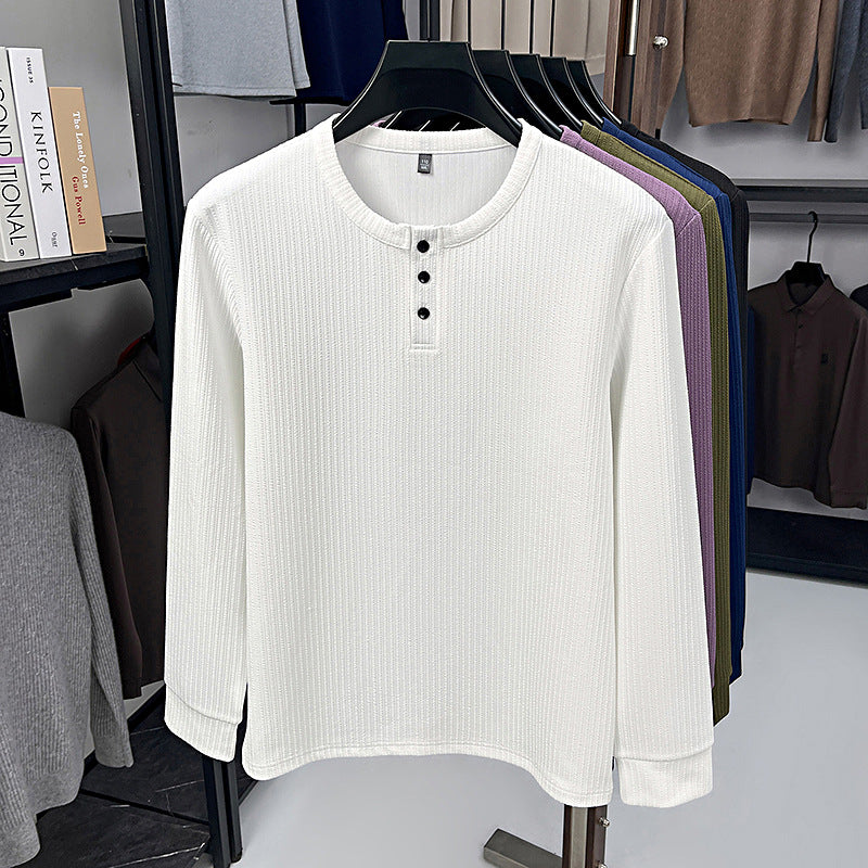 Men's Youth Three-button Simple Casual Solid-color Long-sleeve