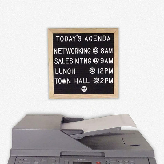10"x10" Double Sided Black and Gray Felt Letter Board
