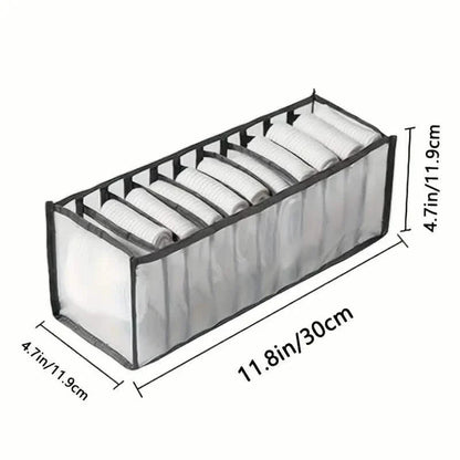 11 Grid Sock Underwear Storage Box Mesh Closet Organizer
