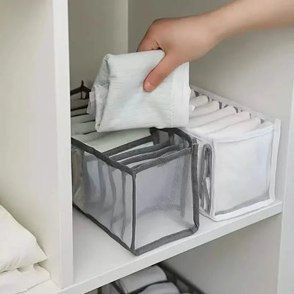 11 Grid Sock Underwear Storage Box Mesh Closet Organizer