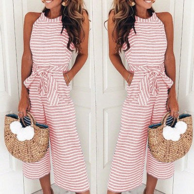 Sleeveless Long Rompers