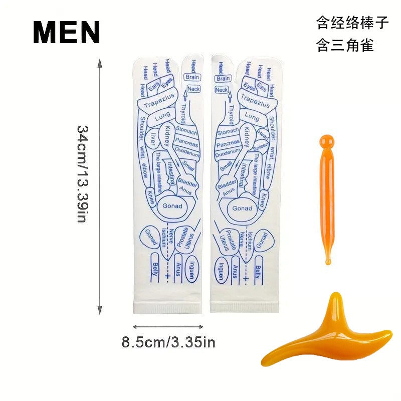 Reflexology Socks Women Foot Massage Meridian Acupoint Reflex Area Acupoint Socks And Foot Acupoint Illustration Socks for Foot