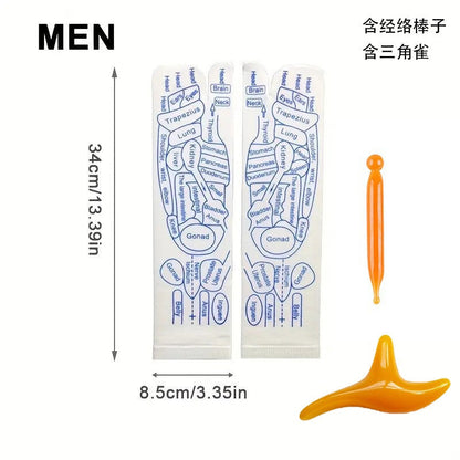 Reflexology Socks Women Foot Massage Meridian Acupoint Reflex Area Acupoint Socks And Foot Acupoint Illustration Socks for Foot