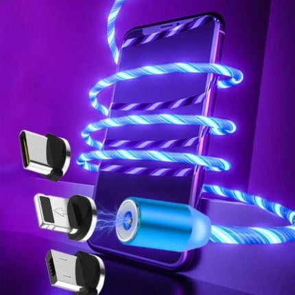 Magnetic Flowing Light Data Cable iPhone Android Type-C