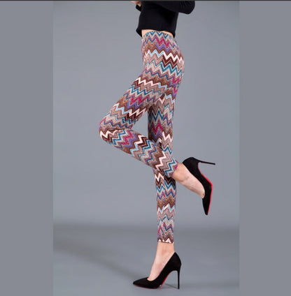 Fashion Women's Printed Stretch Legging Trousers