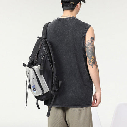 Summer Retro Washed Cotton Tank Top Vest For Men