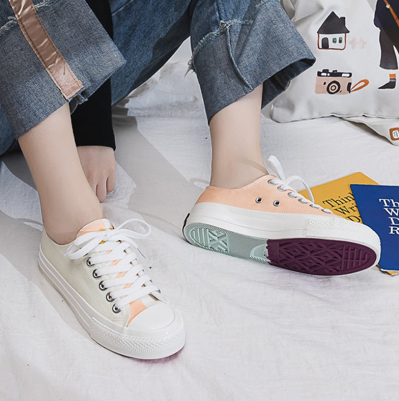 Color-changing canvas shoes