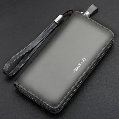 Men's long zipper leather handbag men wallet