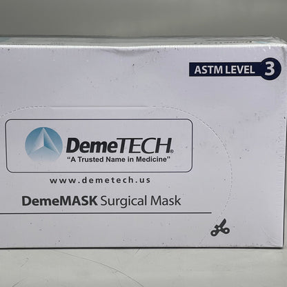DEMETECH (50 PACK) DemeMASK Surgical Mask ASTM Level 3 Protective DT-MSK-003