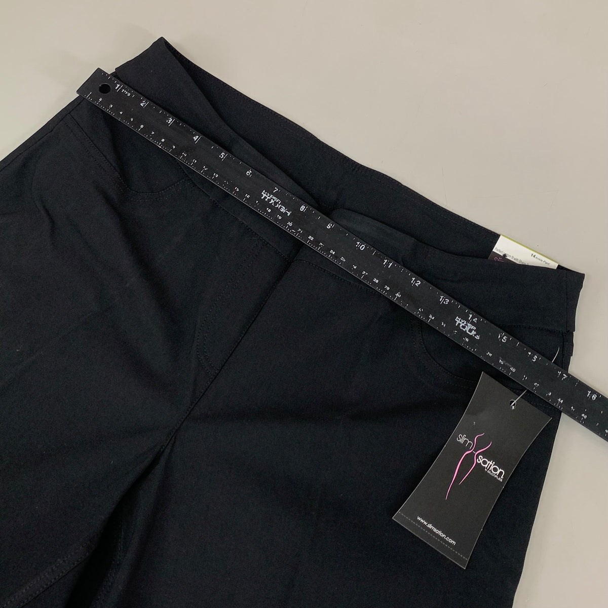 MULTIPLES Ankle Pants Petite Women's Sz 14 Black