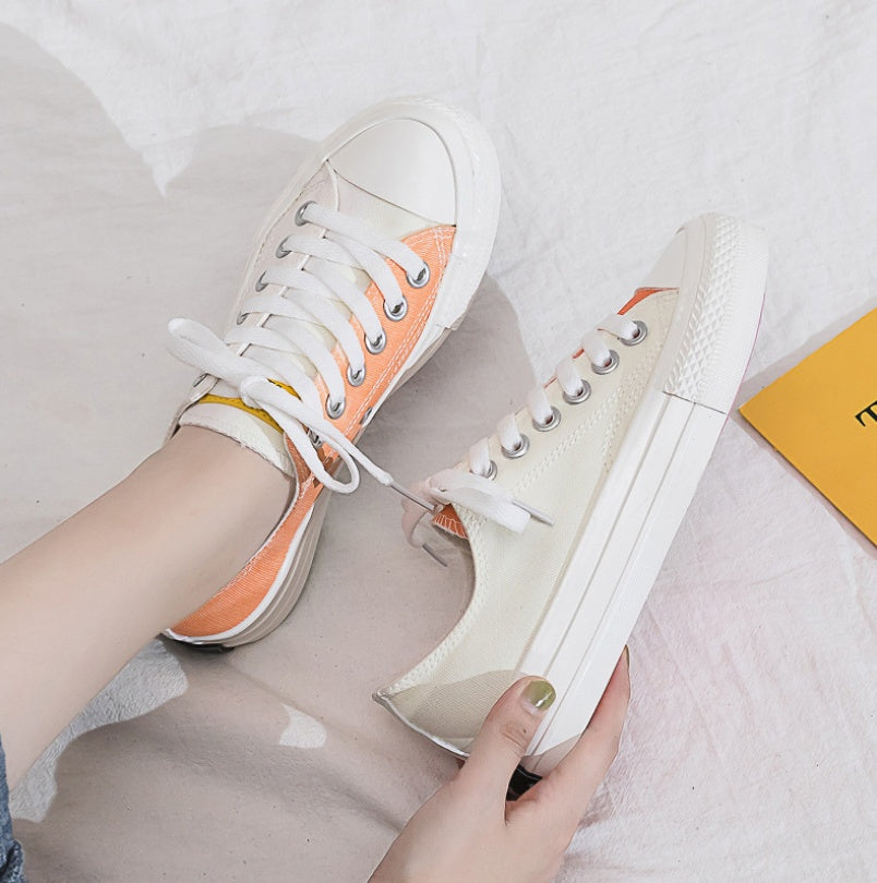 Color-changing canvas shoes