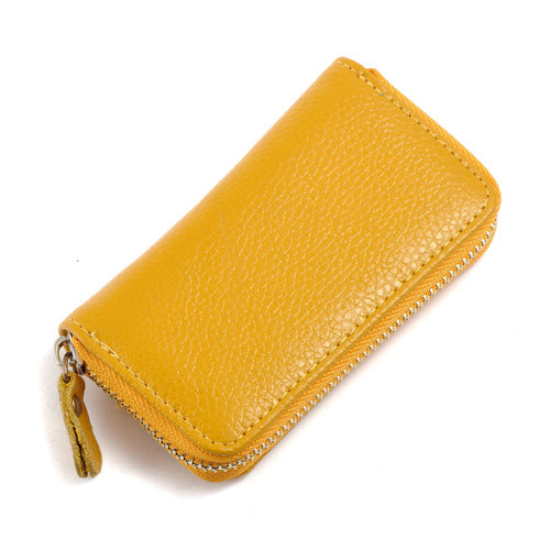 Leather men's card holder car key case