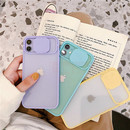 Frosted frame lens phone case